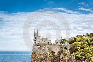 Swallow`s Nest castle over the Black Sea in Crimea