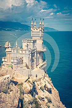 Swallow`s Nest castle over the Black Sea, Crimea