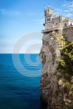 Swallow`s Nest castle on rock in Crimea