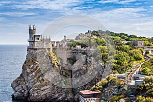Swallow`s Nest castle on the rock in Crimea