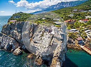 Swallow`s Nest castle on rock in Crimea