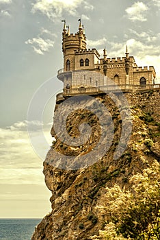 Swallow`s Nest castle on the rock in Crimea