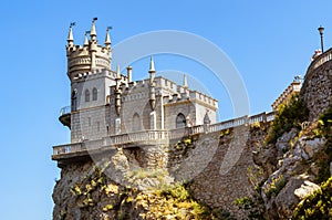 The swallow's nest castle, the symbol of the Crimea Peninsula, Black sea