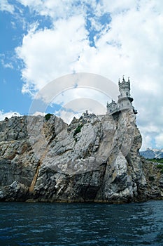 Swallow`s Nest is a decorative castle the monument of architecture and history, the main attraction on the shores of the Black sea