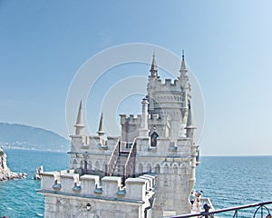 Swallow`s Nest - a Gothic castle over a cliff by the sea, of the southern coast of Crimea. Located on a steep 40-meter Aurora rock