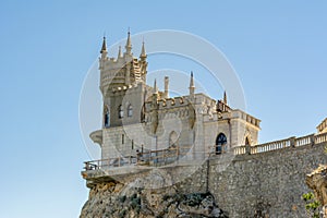 Swallow\'s Nest (Lastochkino Gnezdo) castle in Gaspra, south Crimea photo