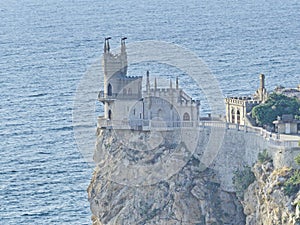 Swallows nest - Gothic castle over the cliff of the sea, the emblem of the southern coast of Crimea.