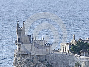 Swallows nest - Gothic castle over the cliff of the sea, the emblem of the southern coast of Crimea.