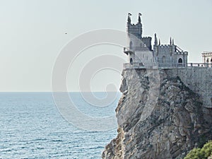 Swallows nest - Gothic castle over the cliff of the sea, the emblem of the southern coast of Crimea.