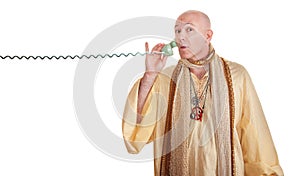 Swami On A Phone Call