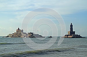 Swami Vivekananda Rock memorial and Thiruvalluvar statue Island