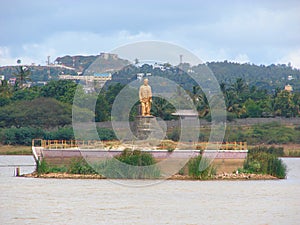 Swami Vivekananda Statue in Unkal Lake, Karnataka, India