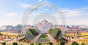 Swaminarayan Akshardham complex in Dehli, India, full view photo