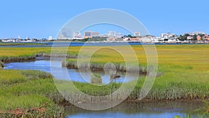 Swamp lands between Atlantic city and main land