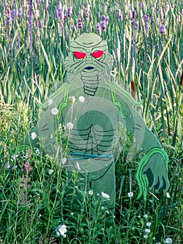 Swamp Monster Surrounded by Wildflowers