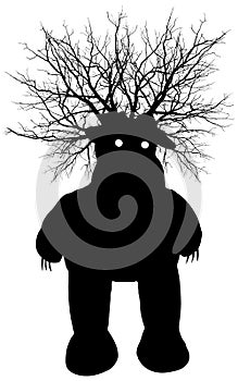 Swamp monster - vector silhouette