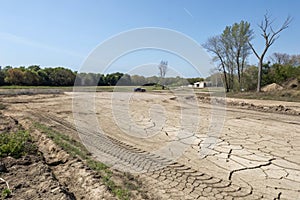 Swamp soil for housing construction project