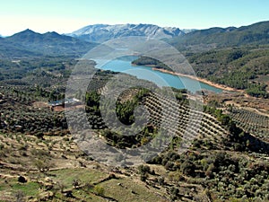 Swamp the Tranco Reservoir, Tranco de Beas, Natural Park the Sierras de Cazorla, Segura and Las Villas. Jaen, Andalusia. Spain photo