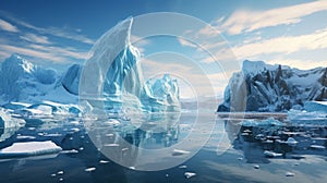 Swamp Worlds Of Antarctica: A Captivating Photo Of Giant Iceberg Cliff