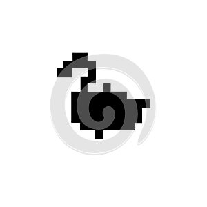 swan animal sillhouette pixel. vector illustration. can be used for logo