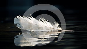 The swan feather, a symbol of elegance and fragility generated by AI