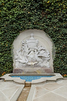 Swan Fountain in the French Parterre at the Hillwood, Mansion Museum's Garden Walk photo