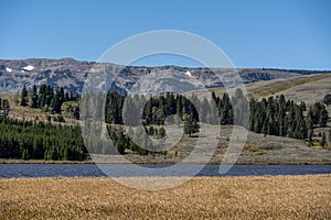 Swan Lake with Gallatin Moundtain Range Background