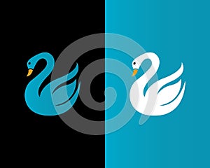 Swan logo template illistration design