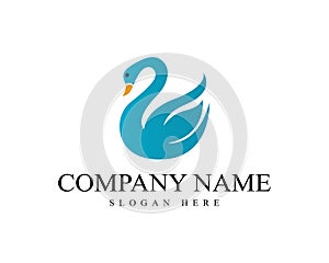 Swan logo template illistration design