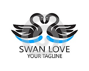 Swan LogoDesign Stock Vector photo