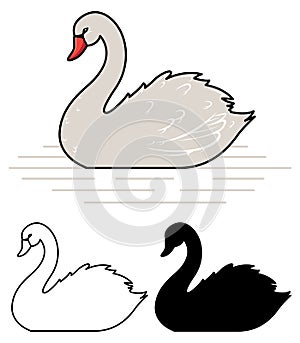 Swan Mascot Logo
