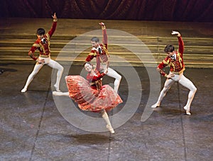 Swan`s lake ballet performance choreographed by Ukrainian artist