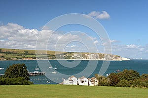 Swanage Bay seen from above Peveril Point