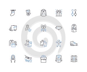 Swank line icons collection. Elegance, Style, Chic, Luxury, Glamour, Classy, Fashion vector and linear illustration