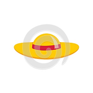 swanky Hat icon in flat style photo