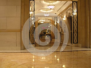Swanky marble lobby photo