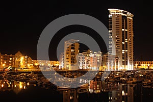 Swansea Marina at Night