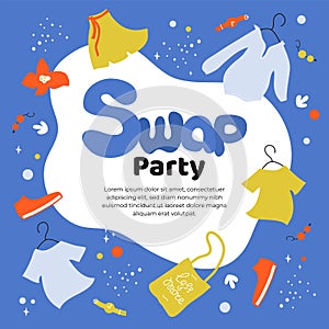 Swap party template. Eco friendly party