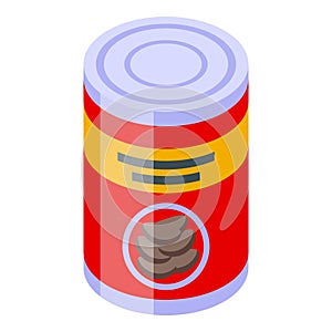Swap tin can icon isometric vector. Barter evolution