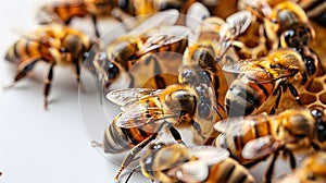 Swarm of bees in flight.