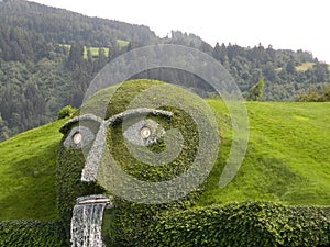 Swarovski green man of legend near Innsbruck, Austria.