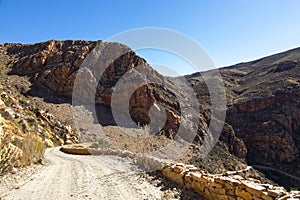 Swartberg Pass with deformed rock formation