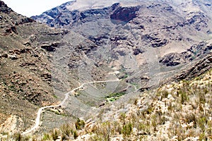 The Swartberg Pass between George and Oudtshoorn leading to the Little Karoo