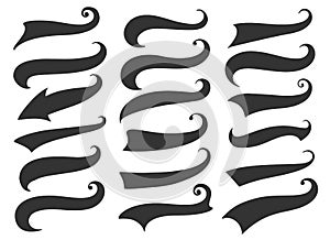 Curly swish tails for retro banners