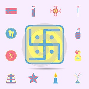 swastik hinduism icon. diwali icons universal set for web and mobile