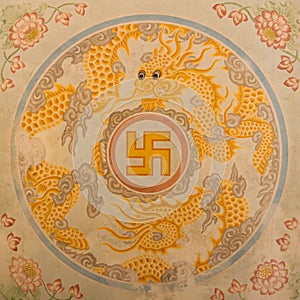 Swastika symbol in decoration