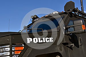 SWAT vehicle used to assist police