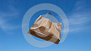 sway brown paper bag isolated photo