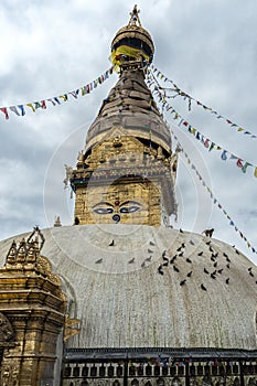 Swayambhunath Stupa or Monkey temple - Kathmandu Valley, Nepal - a World Heritage Site declared by UNESCO