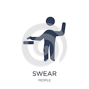 Swear icon. Trendy flat vector Swear icon on white background fr